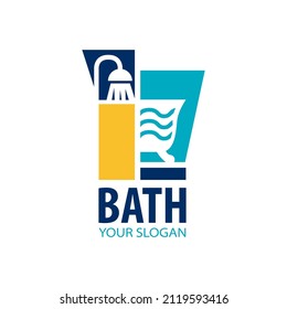 Vector logo of plumbing, baths and showers