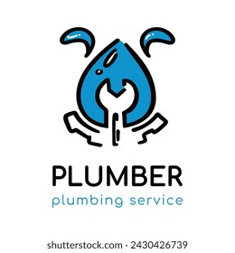 Vector logo of plumbing, plumbing services
