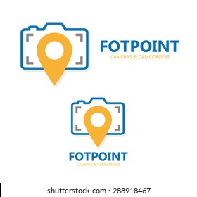 Vector logo point with camera