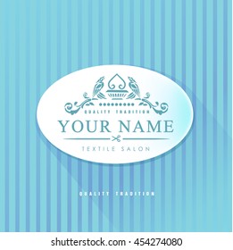 Vector logo, premium, birds and patterns, company name, brand, 
calligraphy.