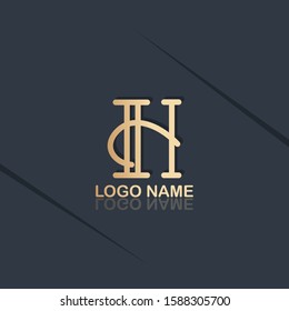 Vector Logo Premium H With Gold color