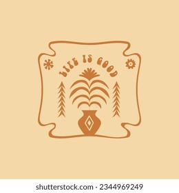 Vector logo and print design templates, summer palms, tropical hand drawn illustrations, tropical surfing concept, vacation and travel, palm trees and hippie boho elements