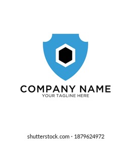 Vector Logo Protector Template Design.
