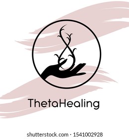 Vector logo for psychologists, trainers, coaches, teachers. Vector illustration. Psychology, theta healing, training, support, neuropsychology. Design element for psychological.