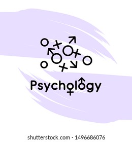 Vector logo for psychology. Design element for psychology, psychologists, for psychology brochures and other uses.