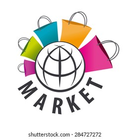 vector logo purchases of goods all over the world