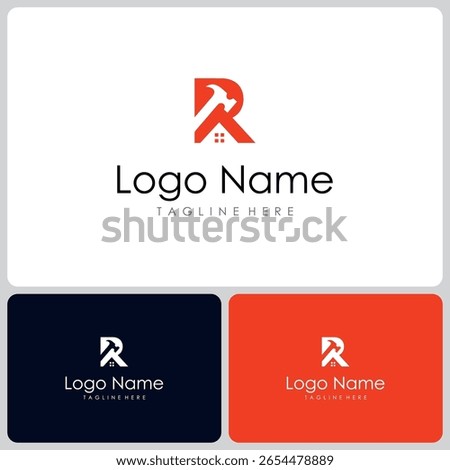 vector logo R building .concept logo	