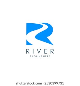 vector logo R river. stock logo