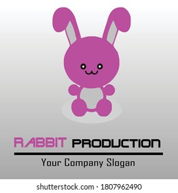 Vector Logo Rabbit Production Animal