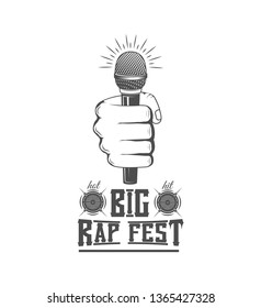 Vector Logo Rap Festival Rap Battle Stock Vector (Royalty Free ...