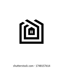 vector logo real estate black and white