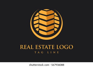 Vector Logo Real Estate Construction. Stylish and modern logo.It used in business areas such as construction and real estate.