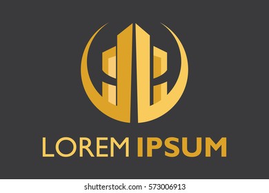 Vector Logo Real Estate Construction. Stylish and modern logo.It used in business areas such as construction and real estate.