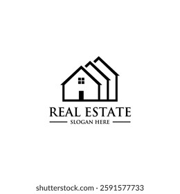vector logo real estate residence house