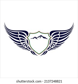 vector logo of reborn wing, good for design reference