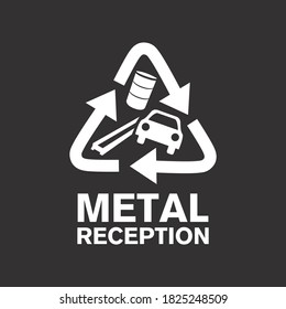 Vector Logo Reception And Utilization Scrap Metal