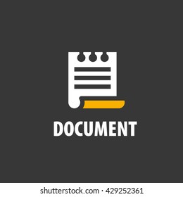 Vector logo for the records. Illustration notepad