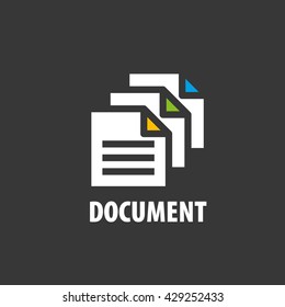 Vector logo for the records. Illustration notepad