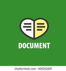 Vector logo for the records. Illustration notepad