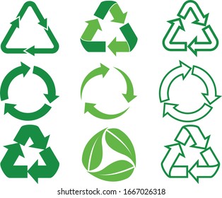 reciclado de logotipos vectores varias formas