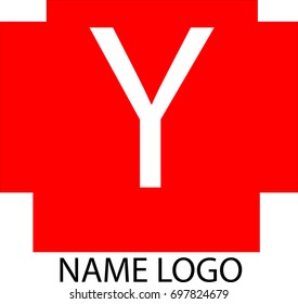 Vector logo in red box letter Y, can for the logo company profile