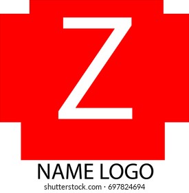 Vector logo in red box letter Z, can for the logo company profile