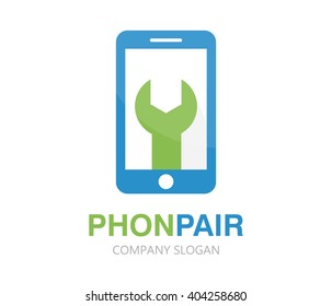 Vector logo of repair of phone