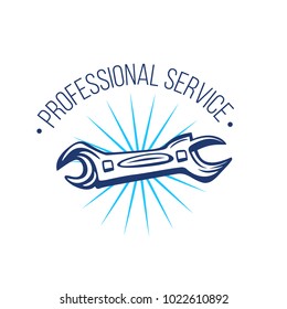 Vector logo of repair service in simple style. Can be used for banners, brochures.
