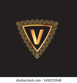 vector of logo restaurant with gold gradient isolated