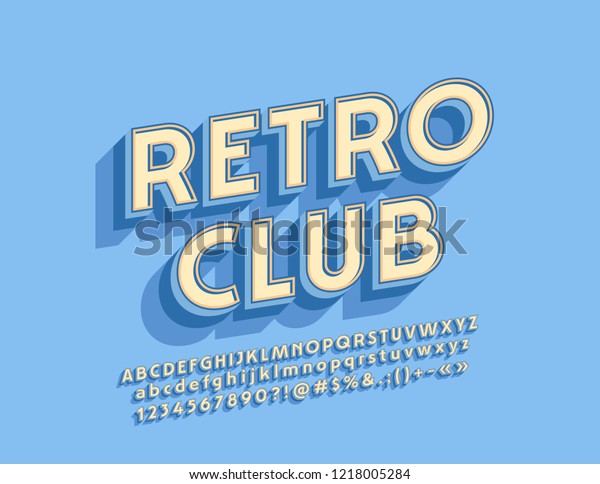 Vector Logo Retro Club Vintage Bright Stock Vector Royalty Free
