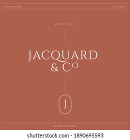 Vector logo. Retro Royal Vintage feminine trendy. J Monogram.  Business signs, logos, identity, jewelry, fashion, hotels, badges elements