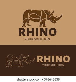 Vector logo Rhino. Brand logo in the shape of a Rhino. 