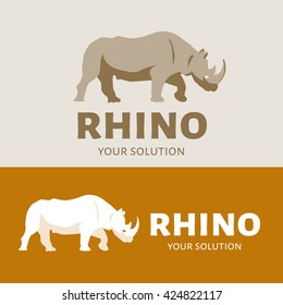 Vector logo Rhino. Brand logo in the shape of a Rhino.