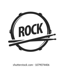 Vector logo of rock school. Black illustration on white background in EPS10.