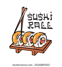 Vector logo of Rolls Sushi, Asian fast food