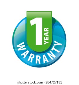 vector logo round 1-year warranty