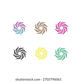 Logotipo de Vector redondo O rayado tecnología