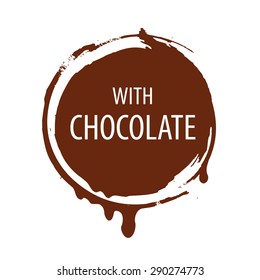 vector logo round seal for chocolate