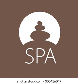 vector logo round stones for spa salon