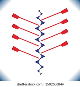 Vector logo for rowing club