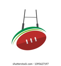 Vector logo rugby, field and gate
