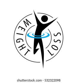 vector logo running man for weight loss