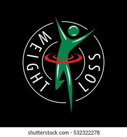 vector logo running man for weight loss