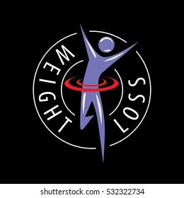 vector logo running man for weight loss