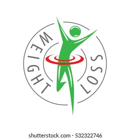 vector logo running man for weight loss