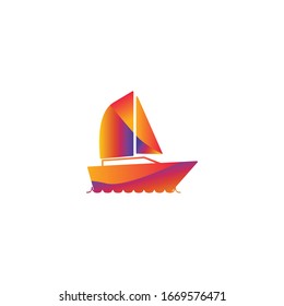 
Vector logo sailing boat. perfect for ship companies