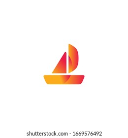 
Vector logo sailing boat. perfect for ship companies