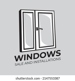 Vector logo for the sale and glazing of windows