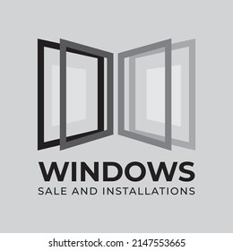 Vector Logo Sale Glazing Windows Stock Vector (Royalty Free) 2147553665 ...