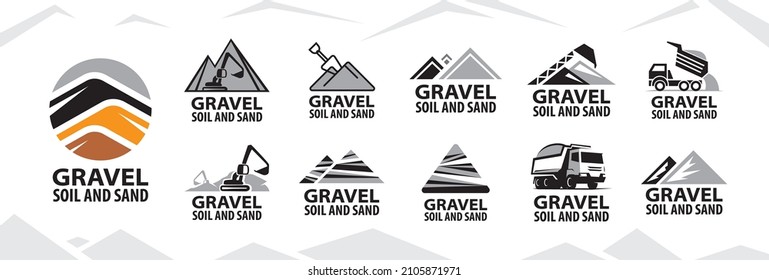 Vector Logo Of Sand, Gravel And Soil Extraction